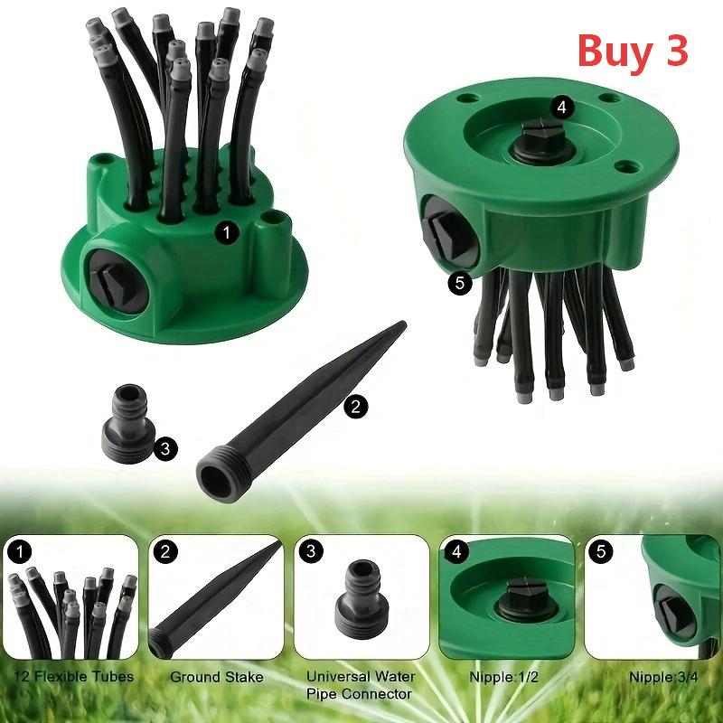 360° Multi-Directional Lawn Sprinkler💧Precision Garden Irrigation with Flexible Spray Nozzles🌱