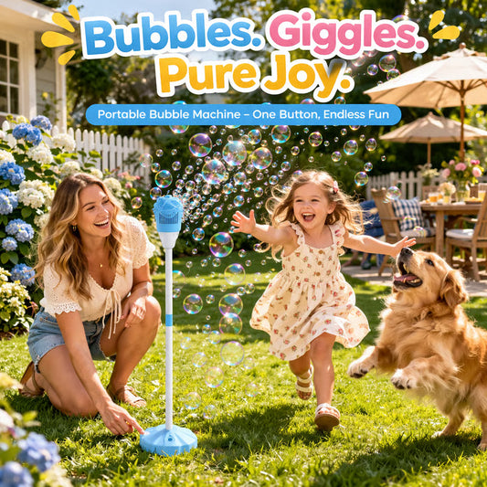 Standing Bubble Machine with Lights | Battery Operated | Fun for Family & Neighbors 🎉