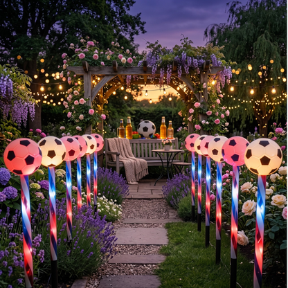 5-in-1 Solar Soccer Pathway Lights | Waterproof Outdoor Garden Stakes