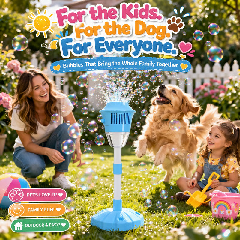 Standing Bubble Machine with Lights | Battery Operated | Fun for Family & Neighbors 🎉