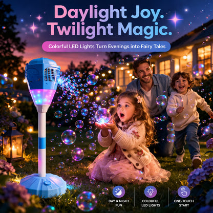 Standing Bubble Machine with Lights | Battery Operated | Fun for Family & Neighbors 🎉
