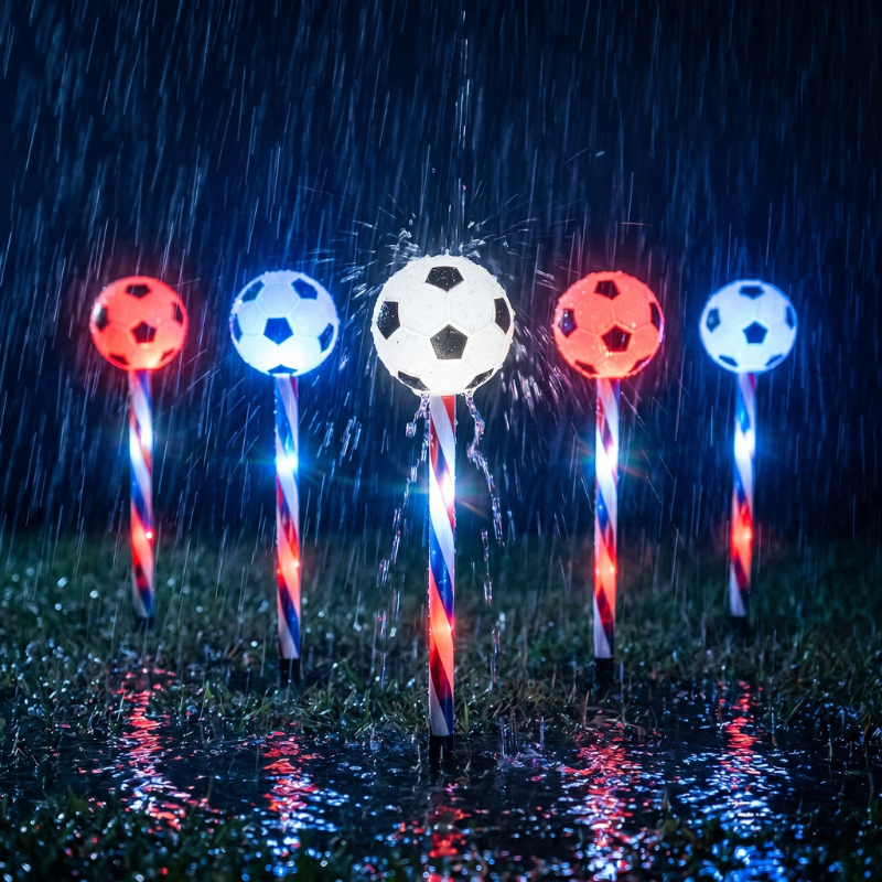 5-in-1 Solar Soccer Pathway Lights | Waterproof Outdoor Garden Stakes