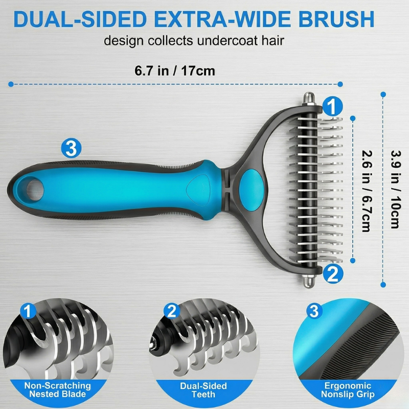 ProGroom 2-in-1 Shed-Killer🐾The Original FureverBrush® - Pro Grooming Tool🐕