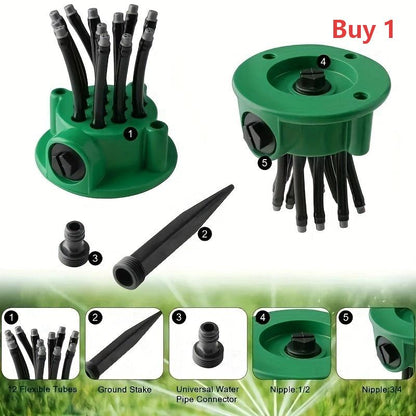 360° Multi-Directional Lawn Sprinkler💧Precision Garden Irrigation with Flexible Spray Nozzles🌱