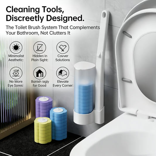 🚽Goodbye, Germy Brush! 👋🚫 Hello, Happy Clean! Our No-Mess, No-Touch Disposable Toilet Wand.✨🧼