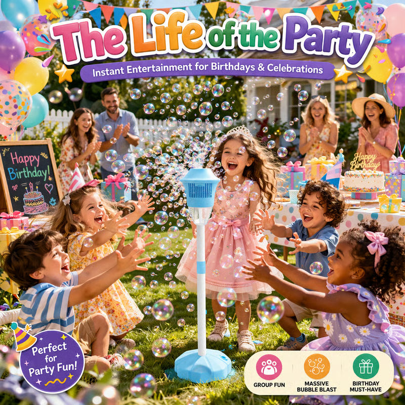 Standing Bubble Machine with Lights | Battery Operated | Fun for Family & Neighbors 🎉