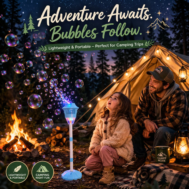 Standing Bubble Machine with Lights | Battery Operated | Fun for Family & Neighbors 🎉