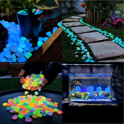 🌈Colorful Glow-in-the-Dark Garden Stones