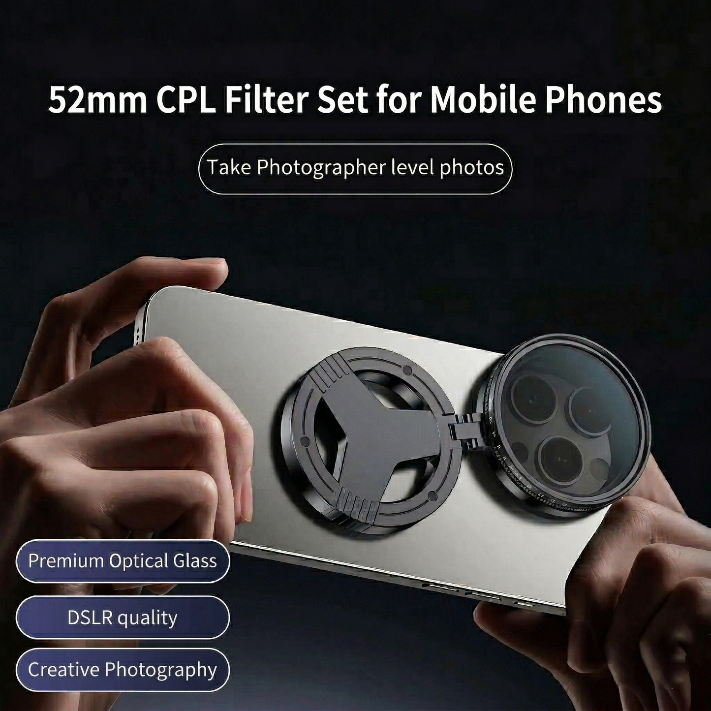 52mm CPL Filter Set for Mobile Phones